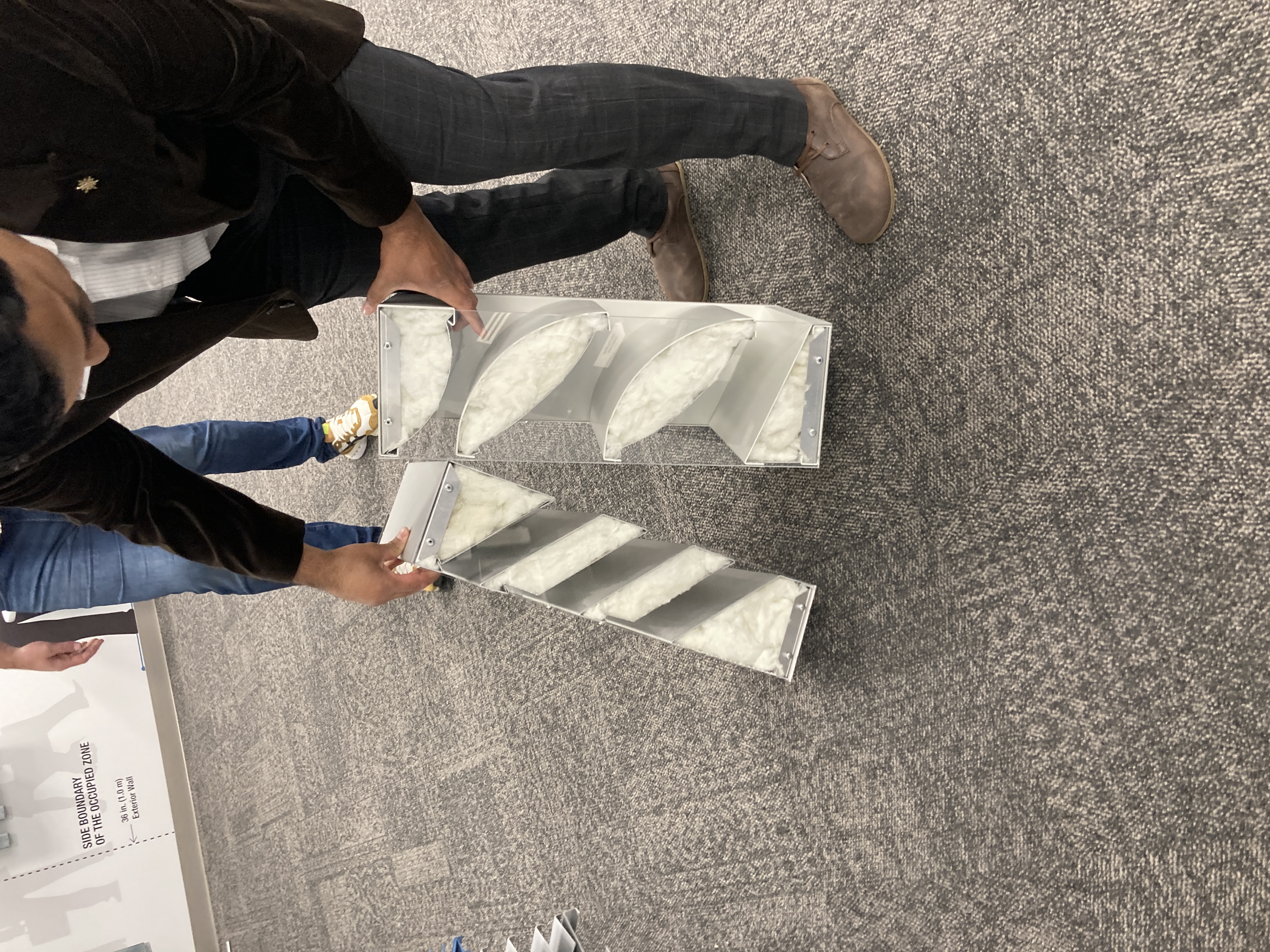 Two acoustical louvers
