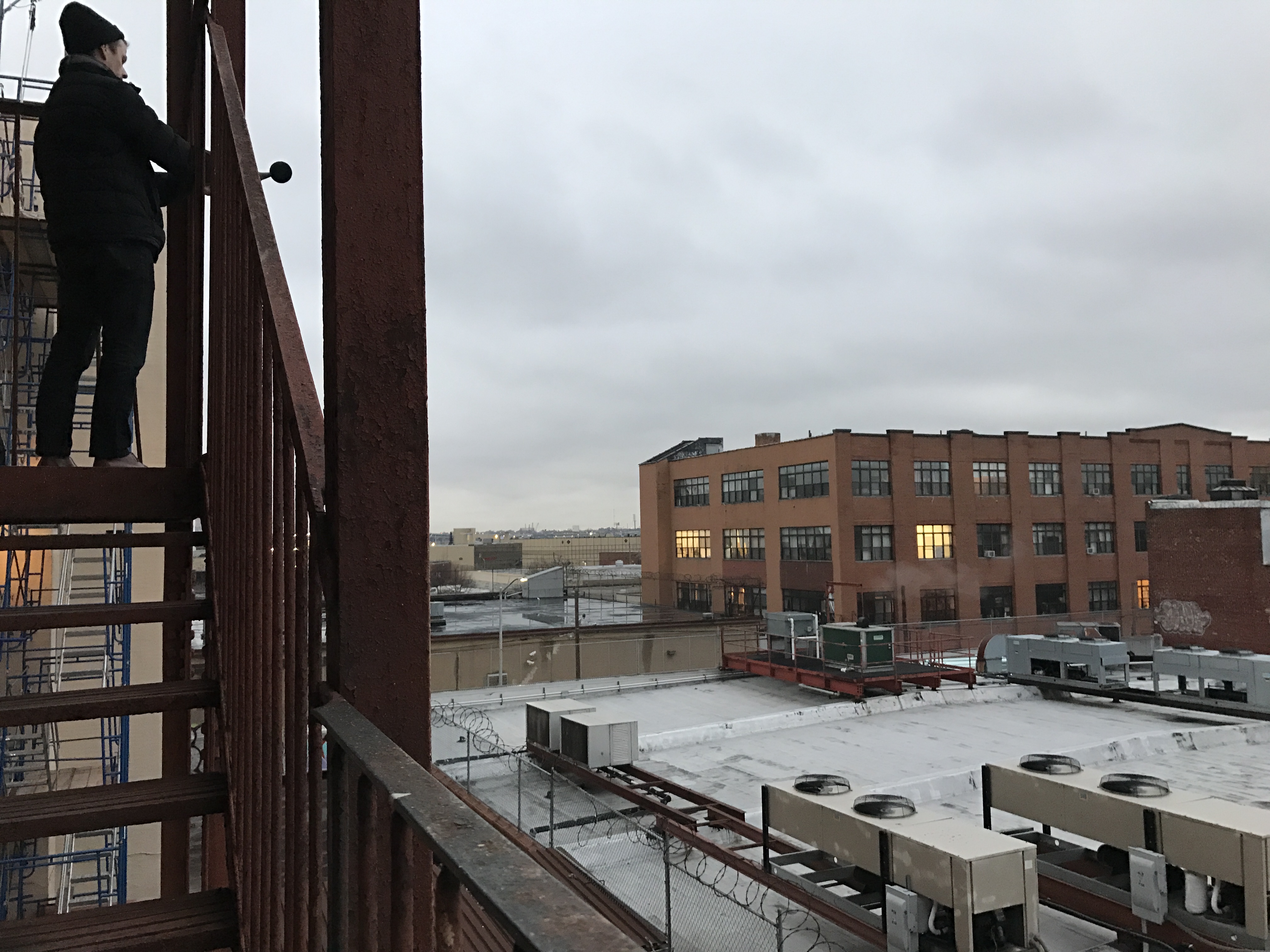 Measuring sound levels from a noisy rooftop HVAC system